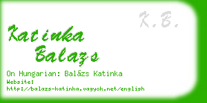 katinka balazs business card