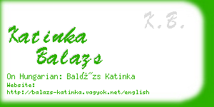 katinka balazs business card